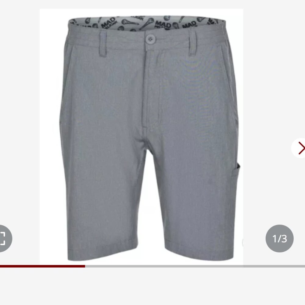 Mad Pelican For Ur Eyes Only Donnie's Walking Shorts - Alloy L NEW WITH TAGS